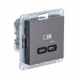 SE AtlasDesign Мокко USB Розетка тип-C 65W высокоскор.заряд. QC, PD, мех.