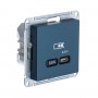 SE AtlasDesign Изумруд USB Розетка тип-C 65W высокоскор.заряд. QC, PD, мех.