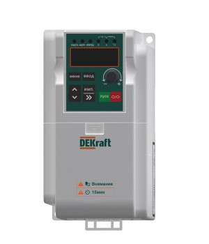 DEKraft Преобразователь частоты DEKV060-0.4кВт 1 фаза 220В с торм. модулем
