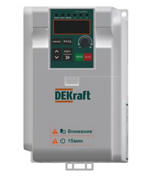 DEKraft Преобразователь частоты DEKV060-1.5кВт 1 фаза 220В с торм. модулем