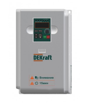 DEKraft Преобразователь частоты DEKV060-7.5кВт 3 фазы 380В с торм. модулем